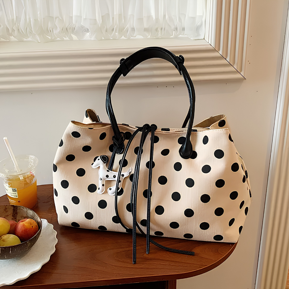 Perlina Polka Dot Tote Bag
