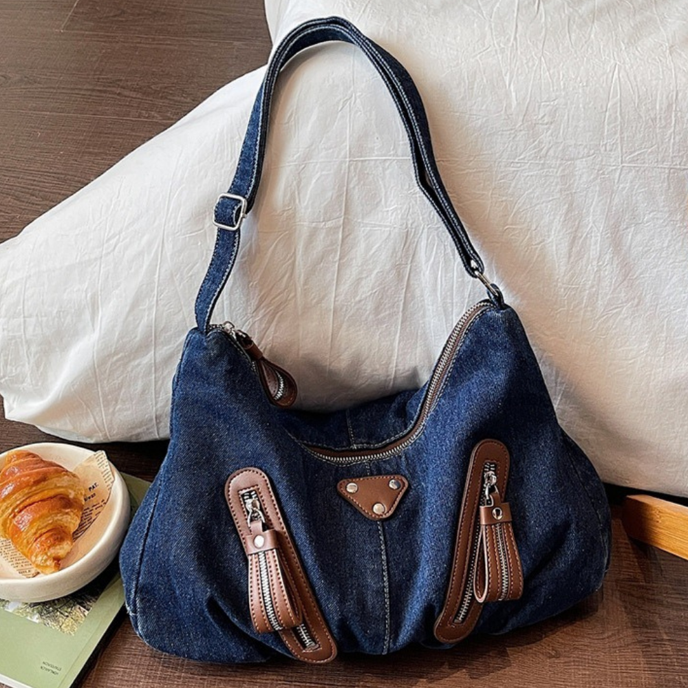 Indara Denim Shoulder Bag