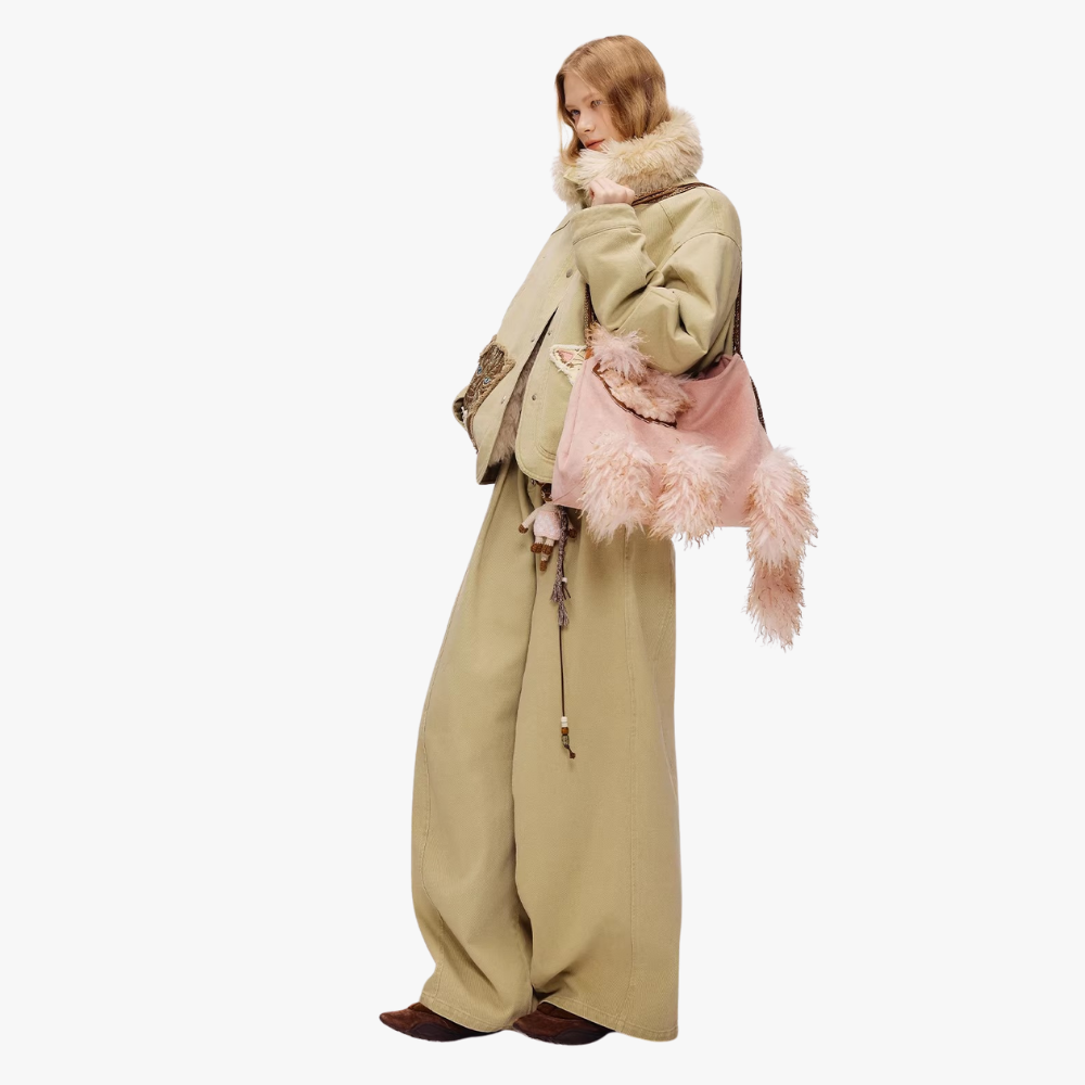 Félinea Faux Fur Cat Shoulder Bag