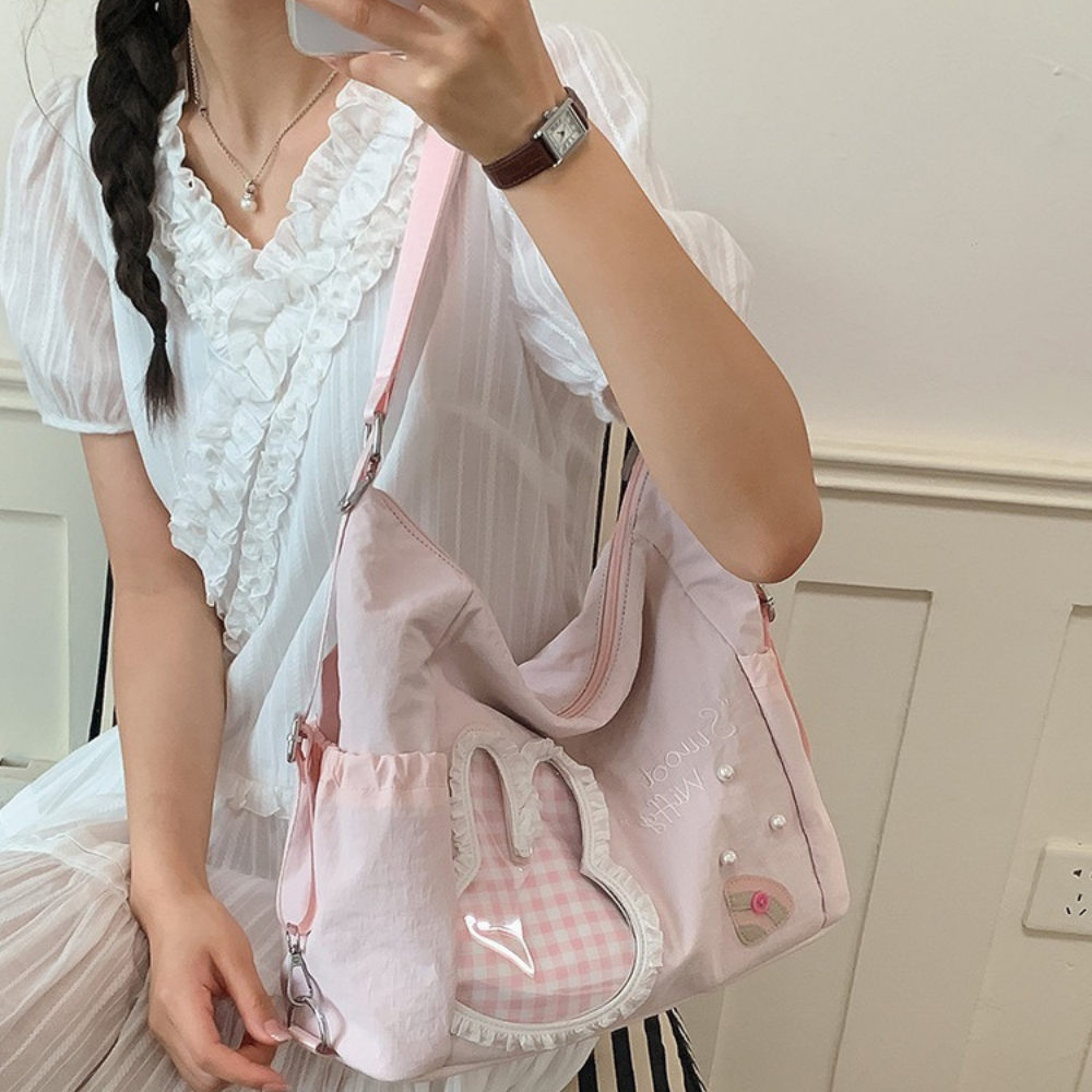 Lusette Bunny Patch Shoulder Bag