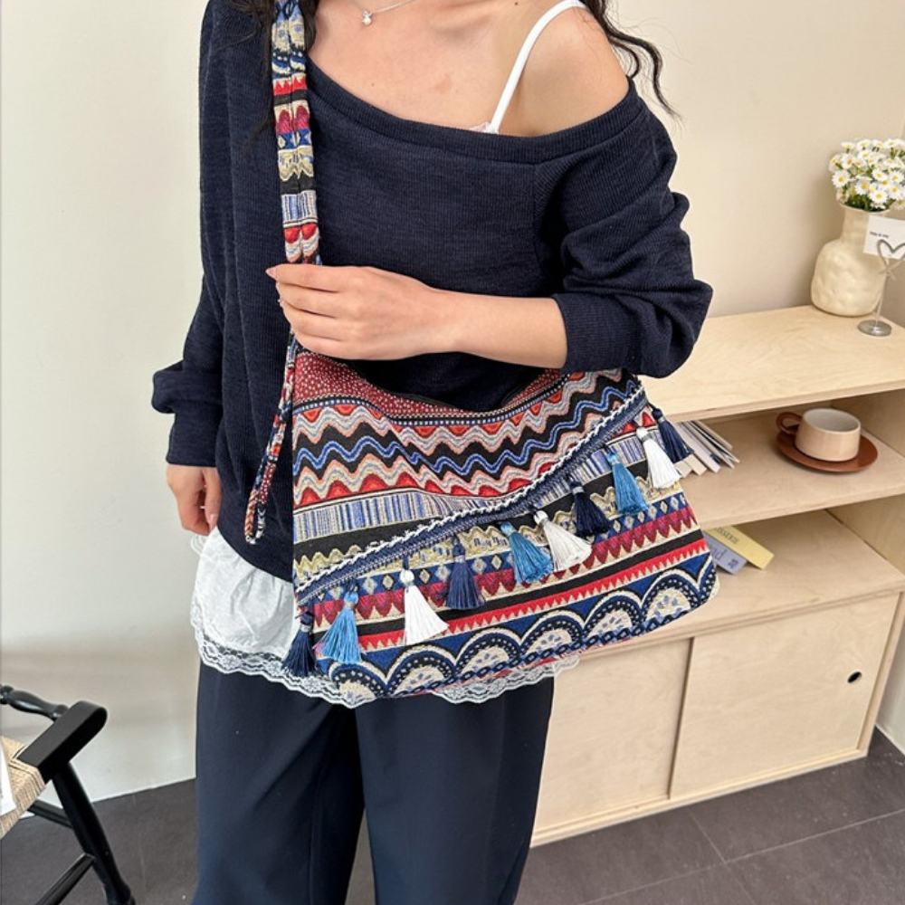 Marivelle Tassel-Trim Tote Bag