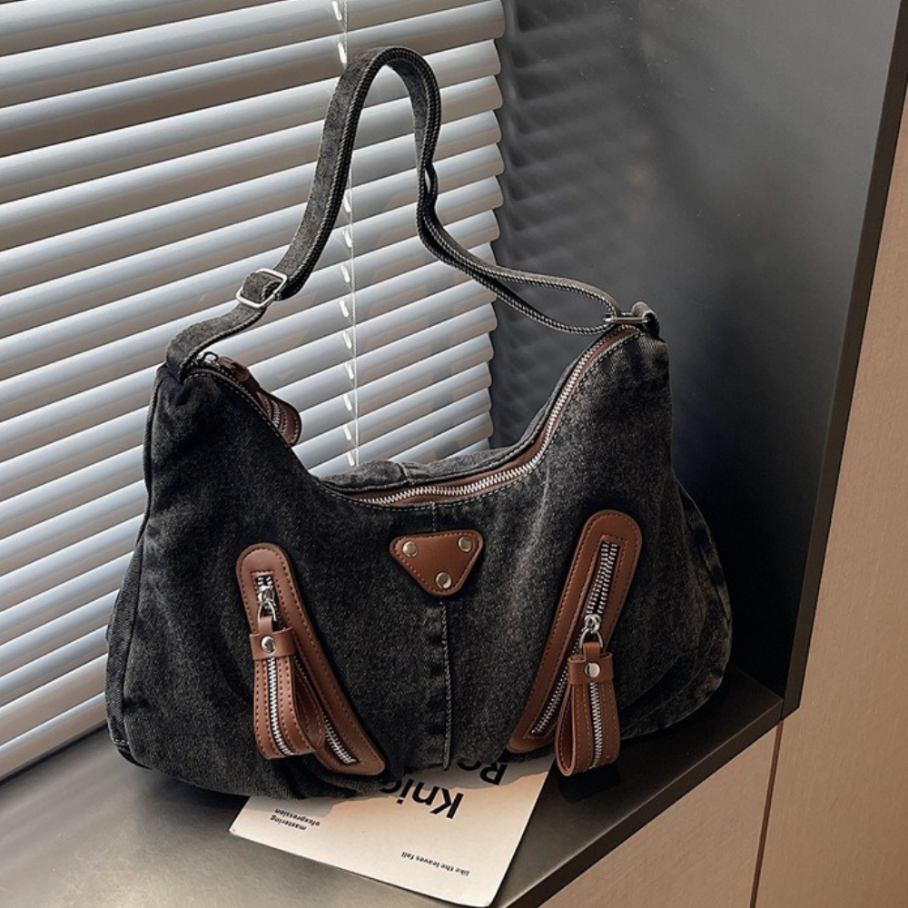 Indara Denim Shoulder Bag