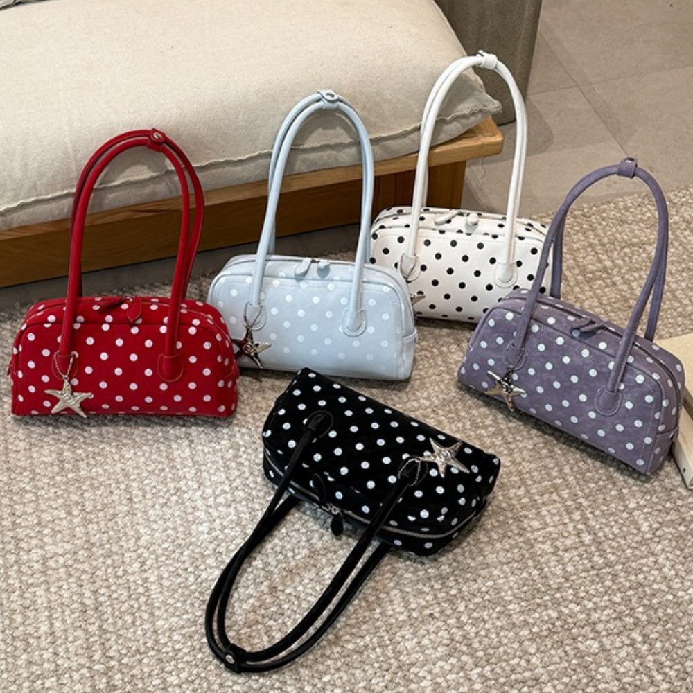 Poléris Polka Dot Barrel Bag