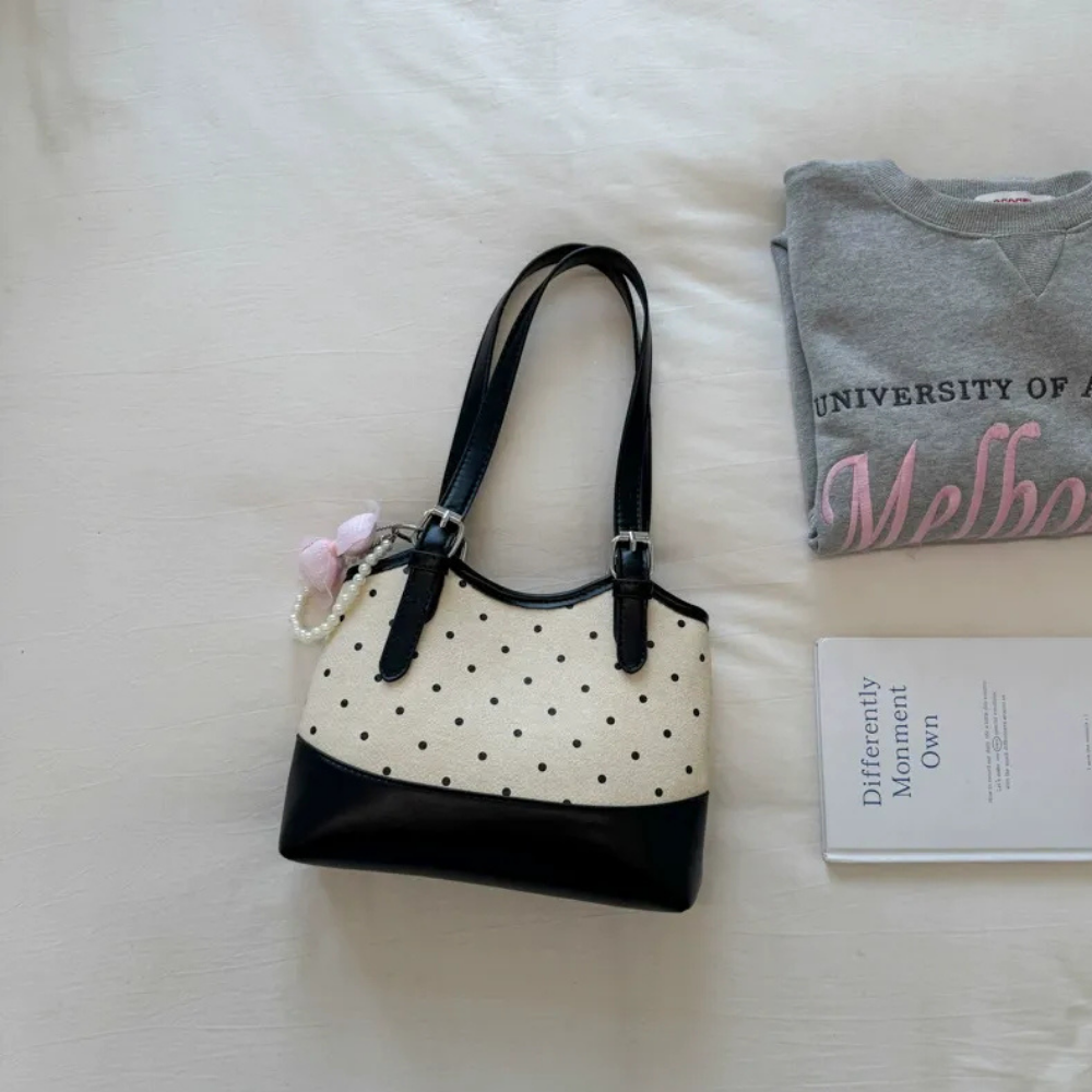 Noirette Bow Charm Shoulder Bag