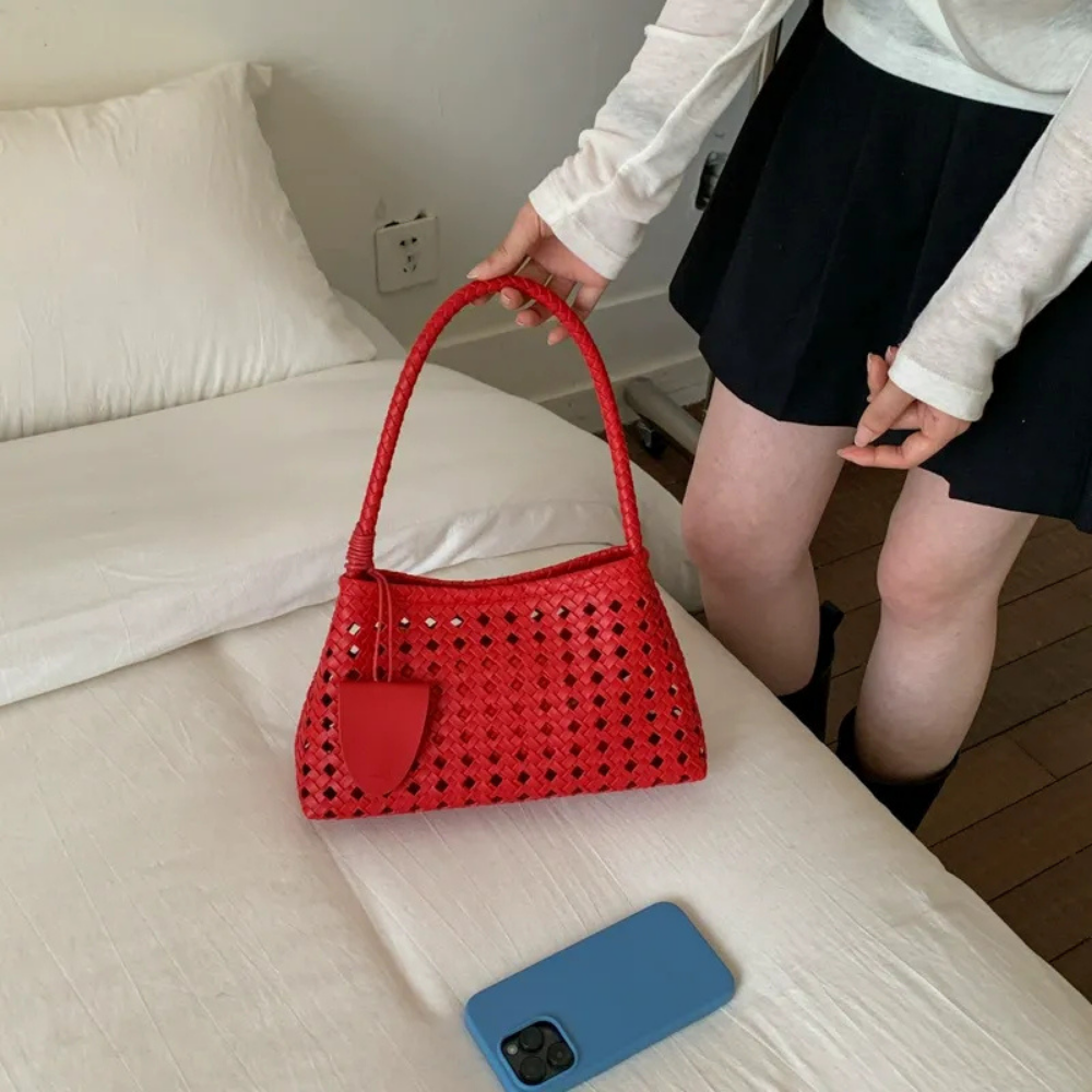Tesoria Woven Shoulder Bag