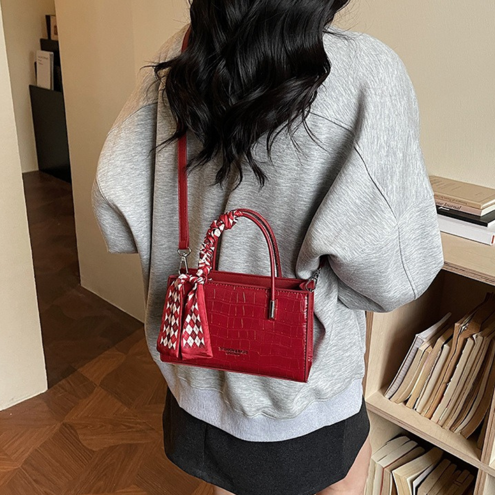 Novera Croc-Embossed Mini Shoulder Bag