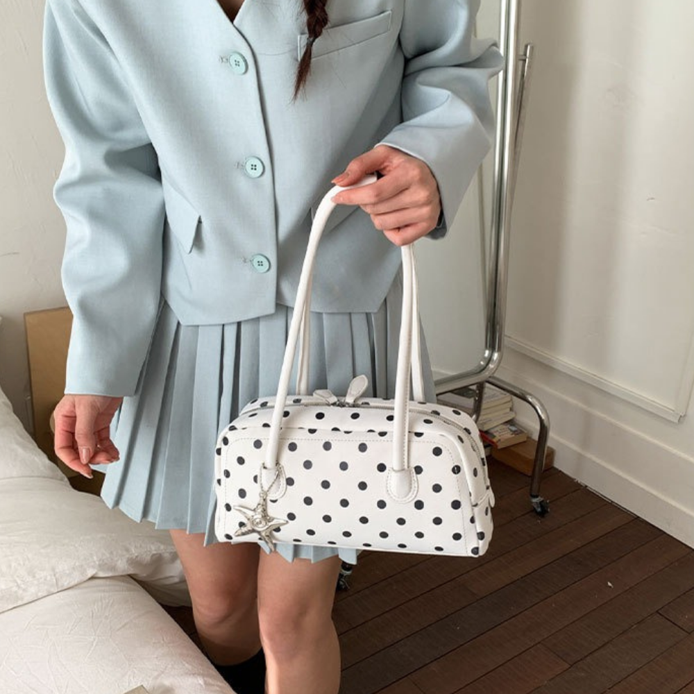 Poléris Polka Dot Barrel Bag