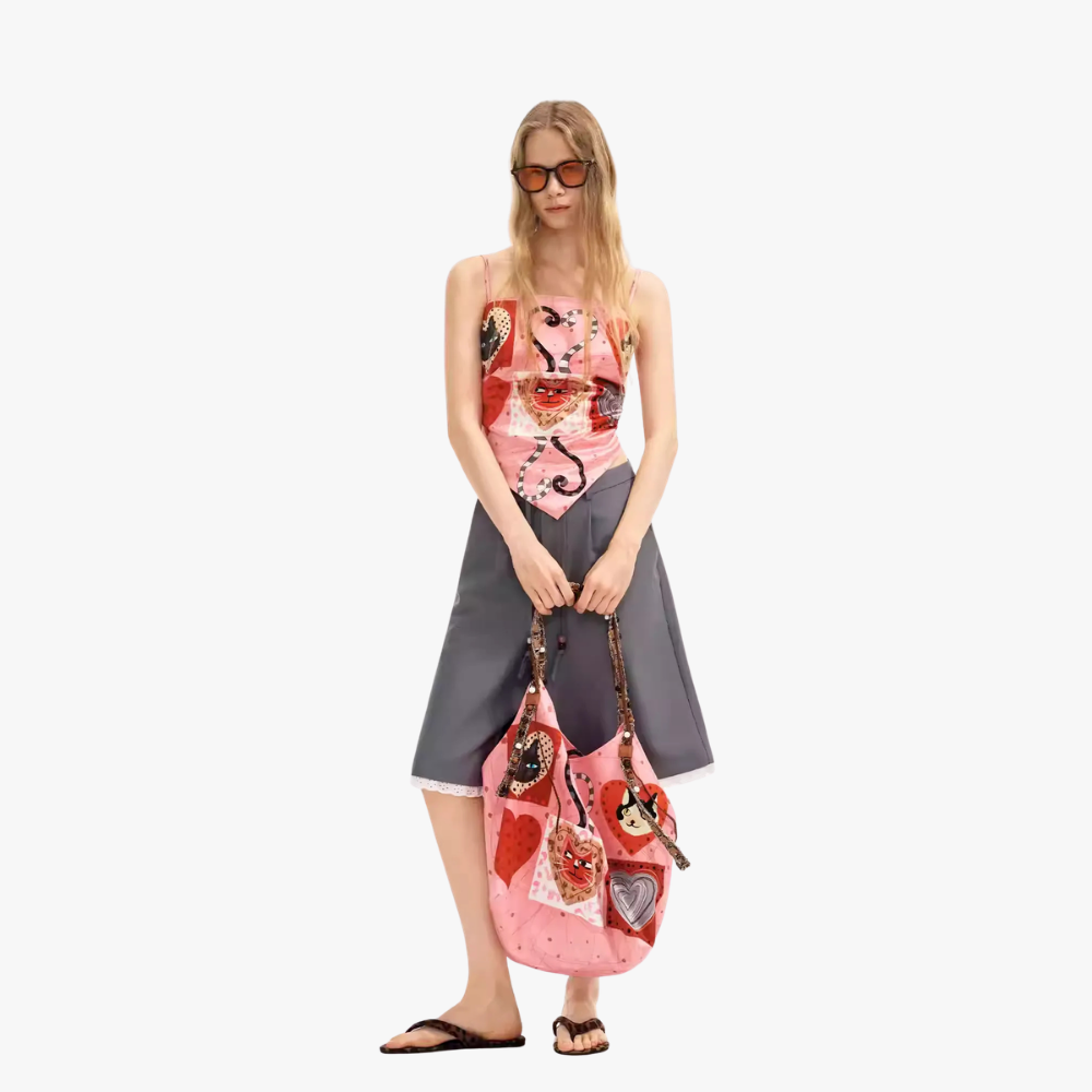 Cœuria Cat Print Shoulder Bag