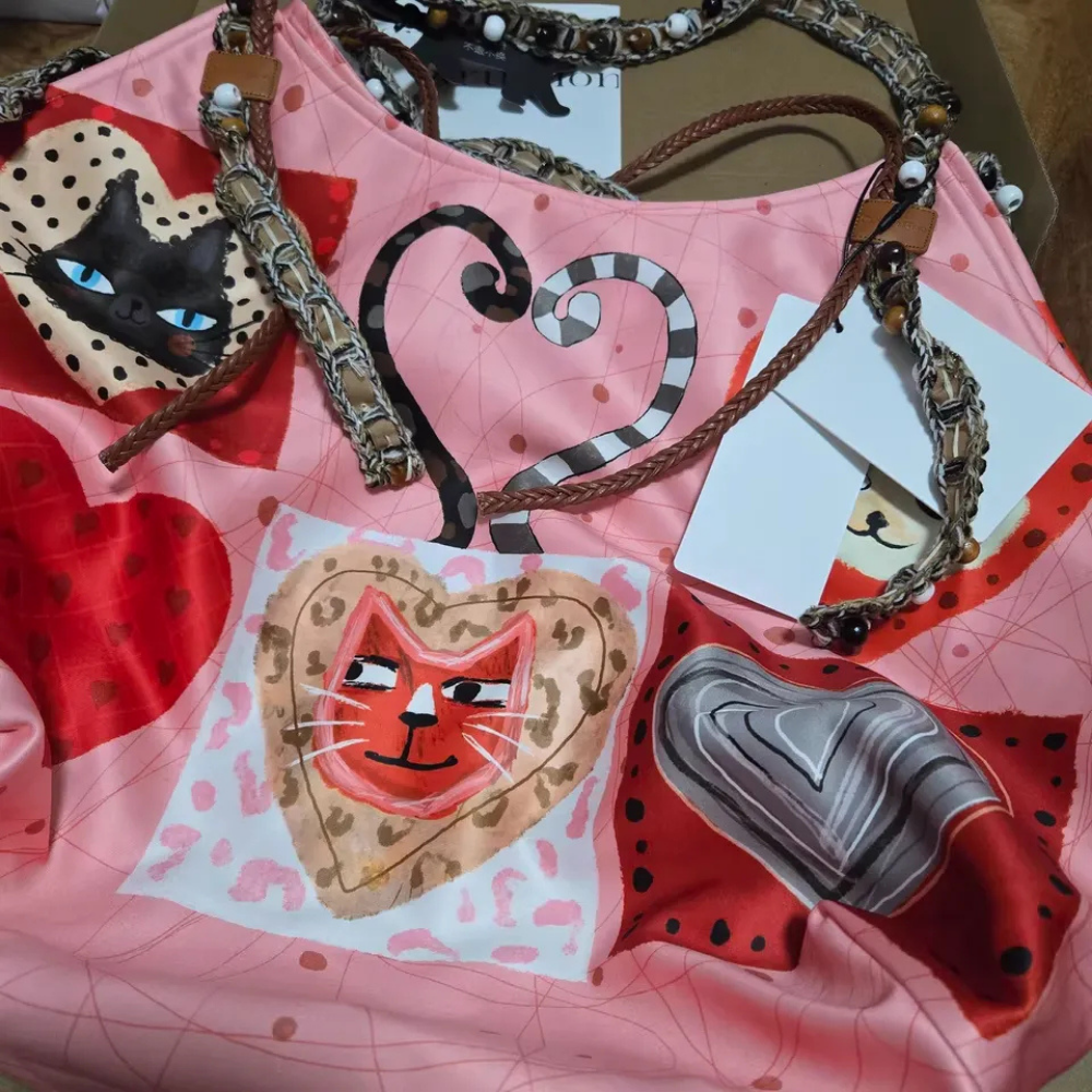 Cœuria Cat Print Shoulder Bag