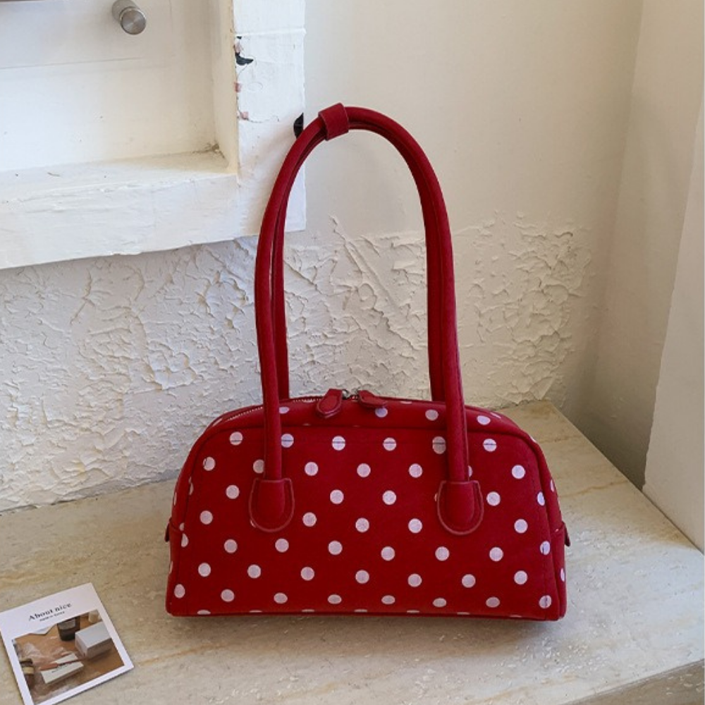 Poléris Polka Dot Barrel Bag