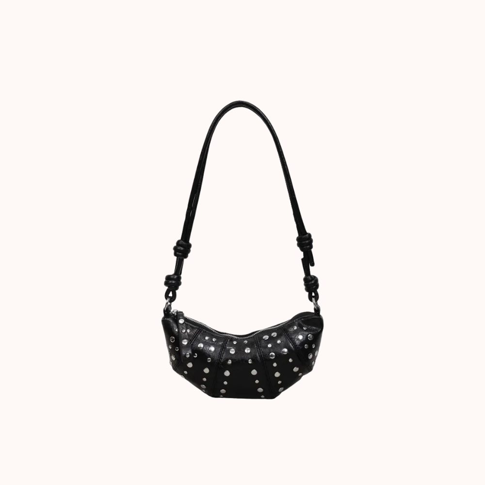 Tavrina Studded Croissant Shoulder Bag