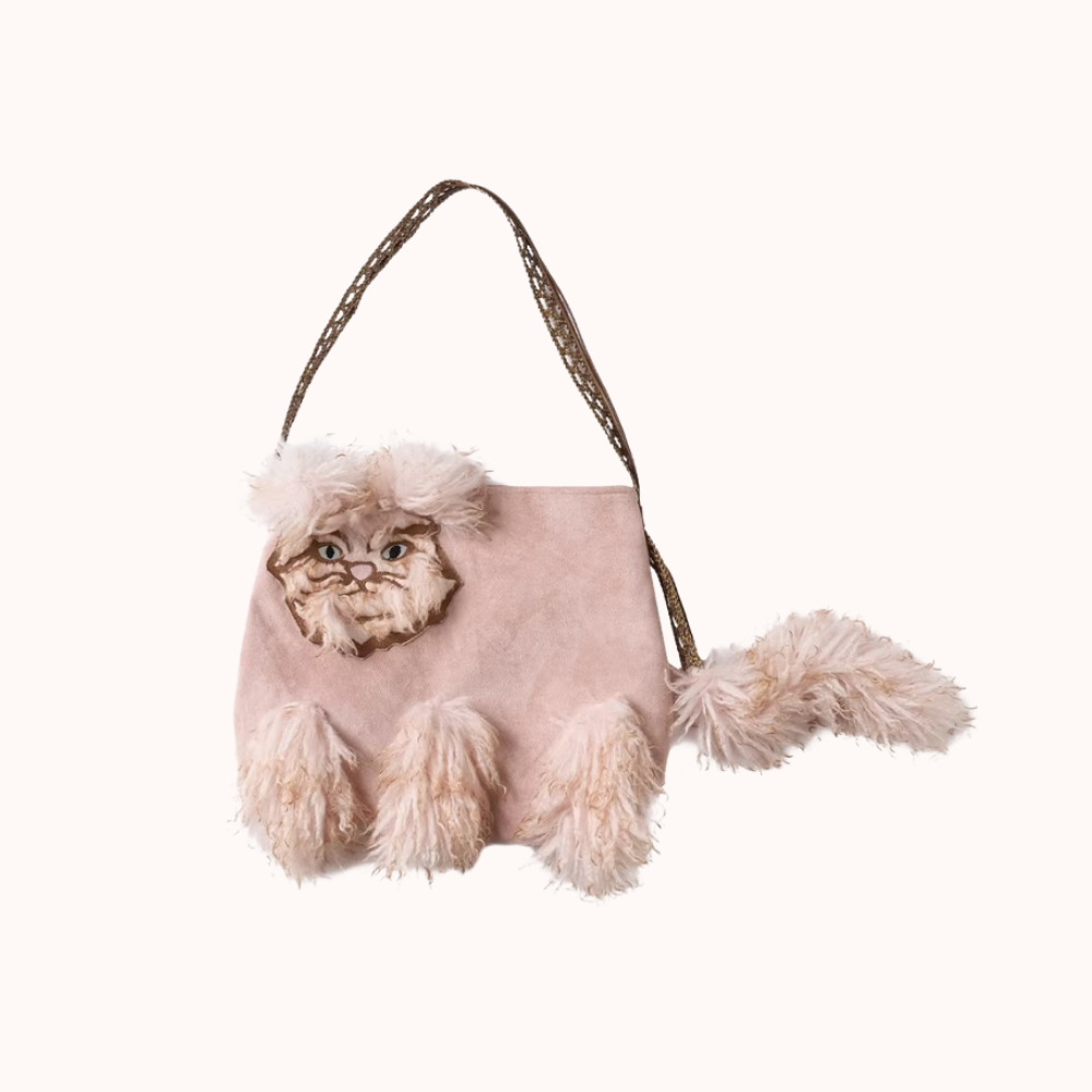 Félinea Faux Fur Cat Shoulder Bag