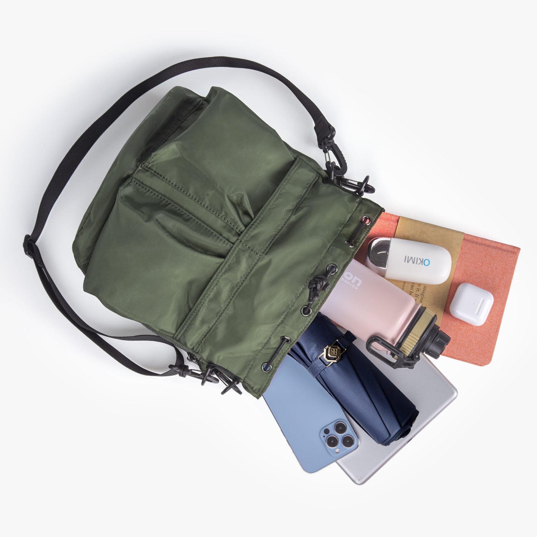 Bellance Vegan Leather Crossbody Bucket Bag