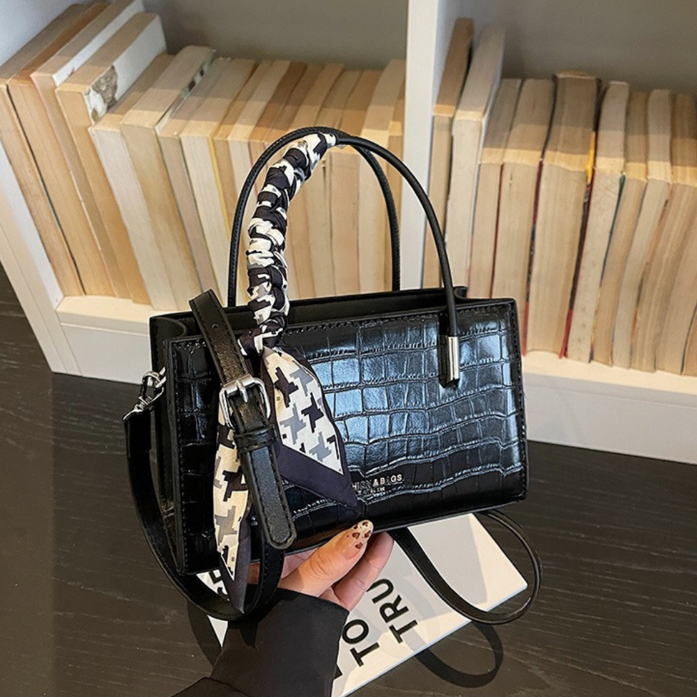 Novera Croc-Embossed Mini Shoulder Bag