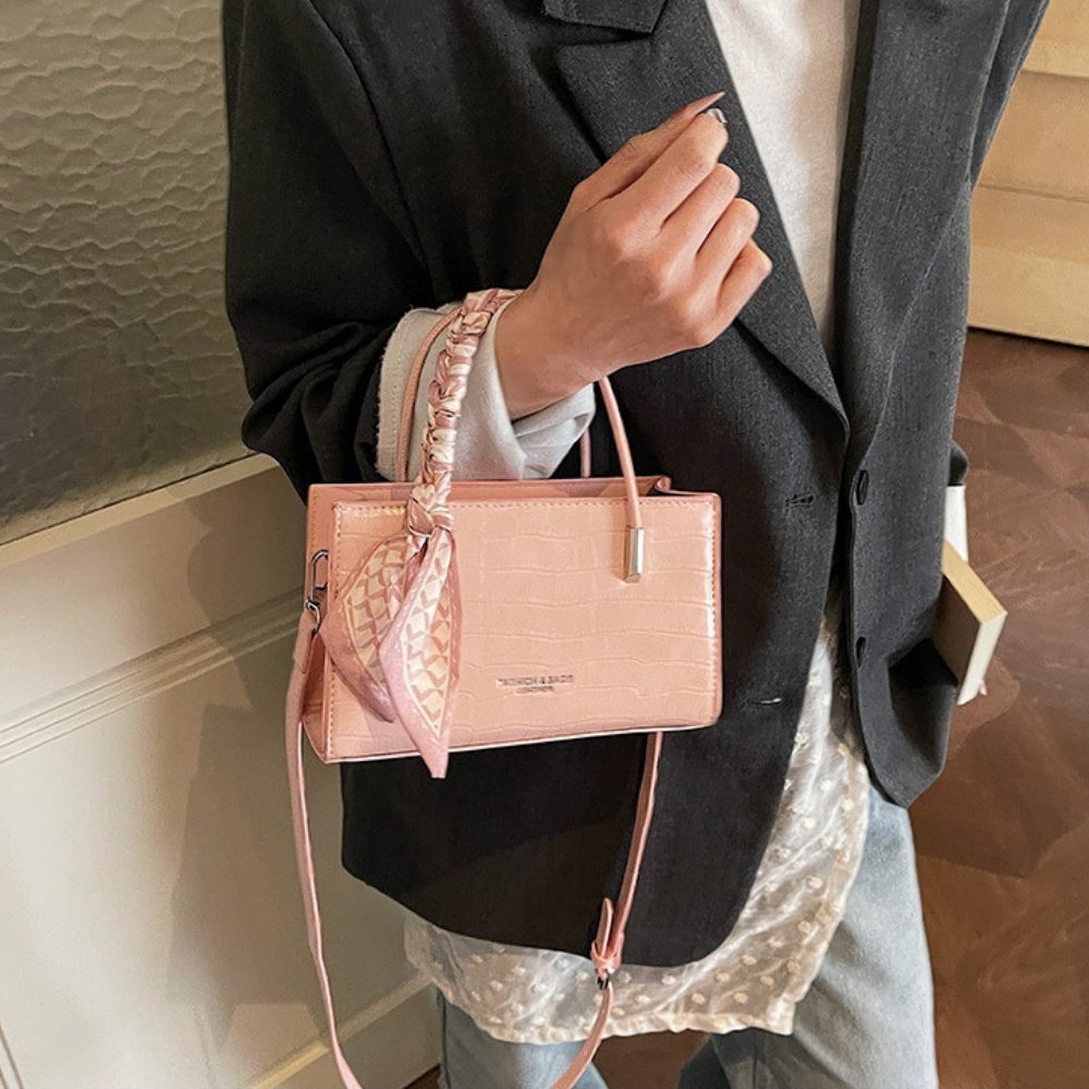 Novera Croc-Embossed Mini Shoulder Bag