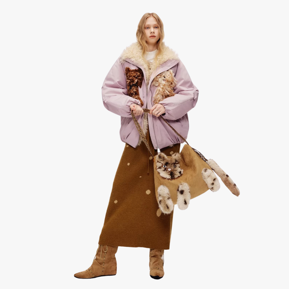 Félinea Faux Fur Cat Shoulder Bag