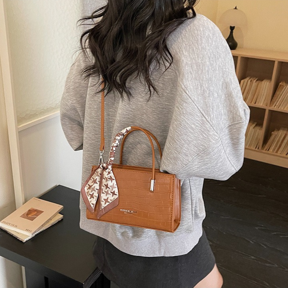 Novera Croc-Embossed Mini Shoulder Bag