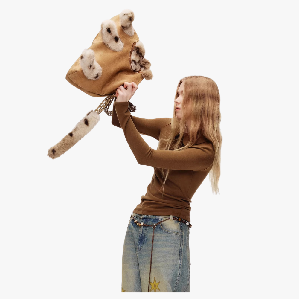 Félinea Faux Fur Cat Shoulder Bag