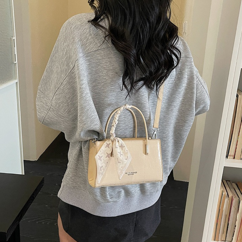 Novera Croc-Embossed Mini Shoulder Bag