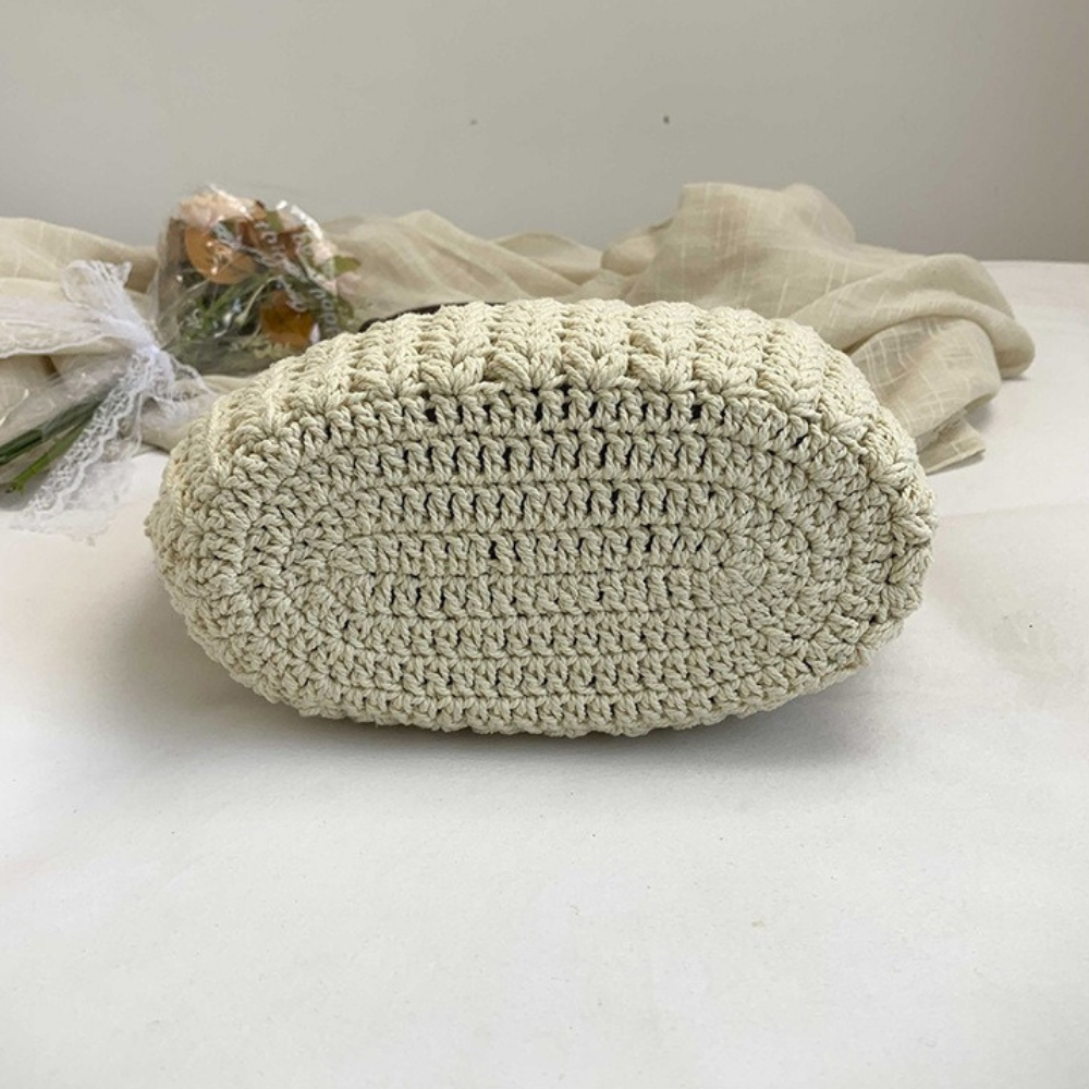 Marélle Beaded Handle Woven Bag