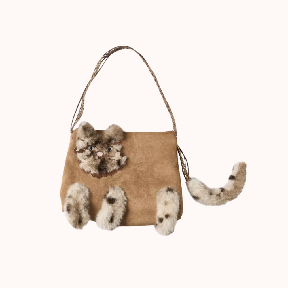 Félinea Faux Fur Cat Shoulder Bag