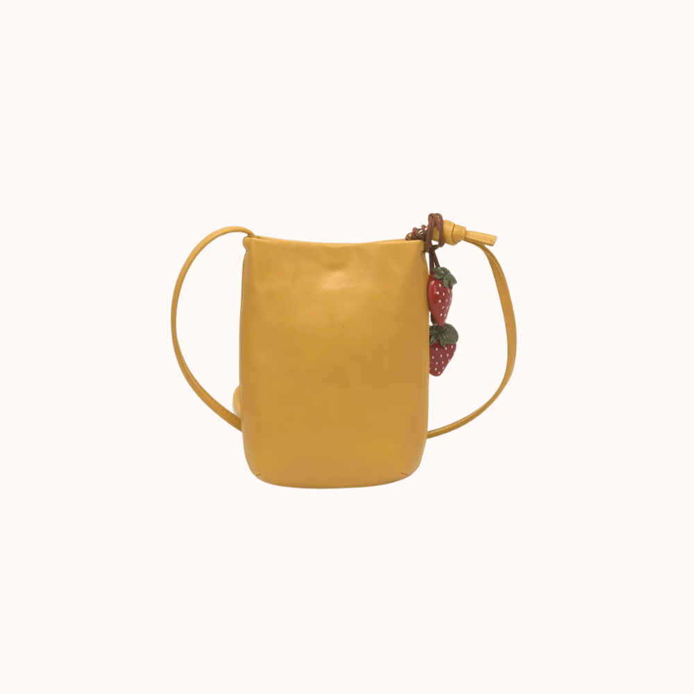 Fruttina Strawberry Charm Bucket Bag