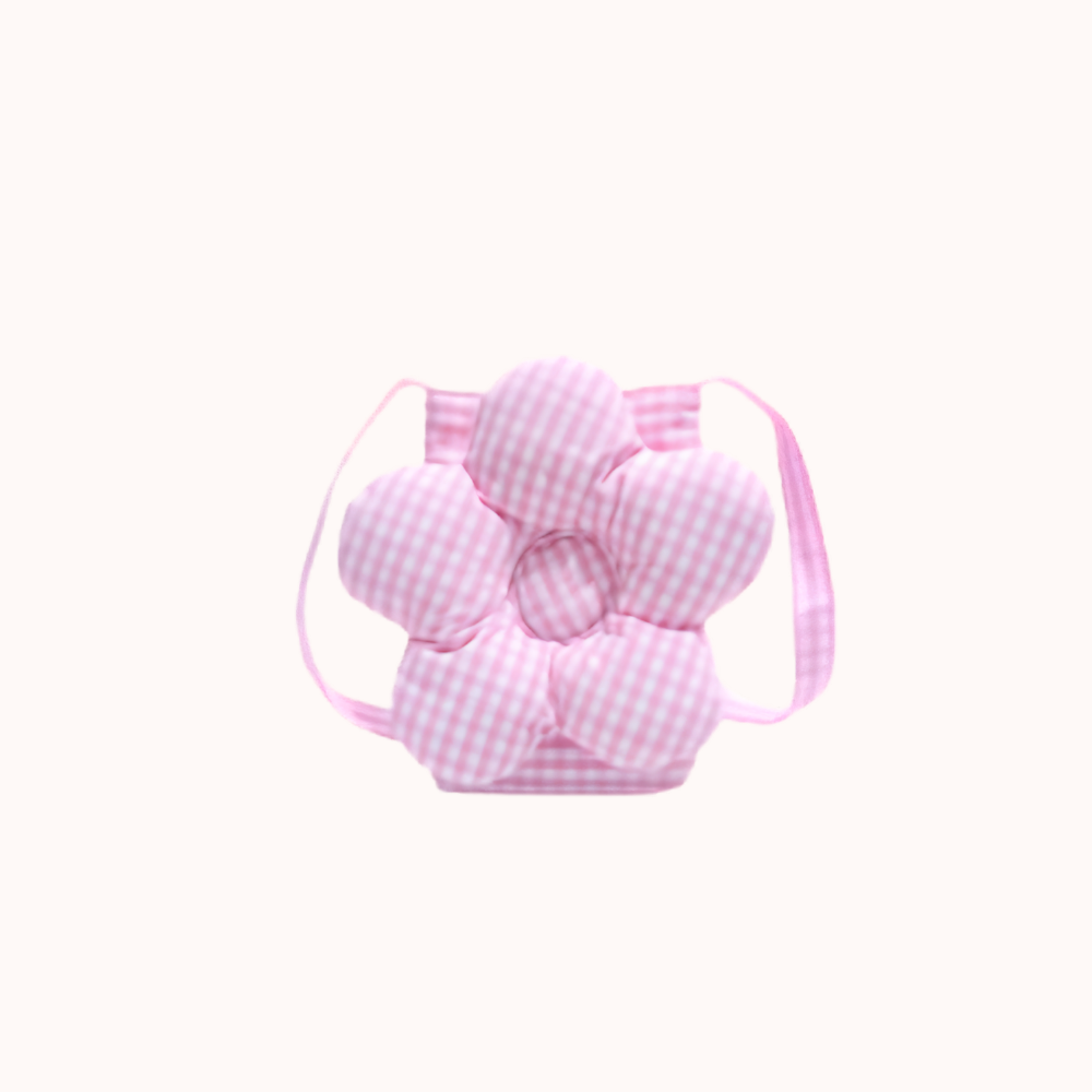 Solenne Gingham Flower Mini Shoulder Bag
