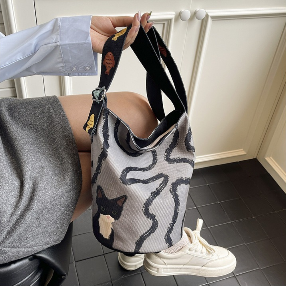 Bérénice Printed Bucket Bag