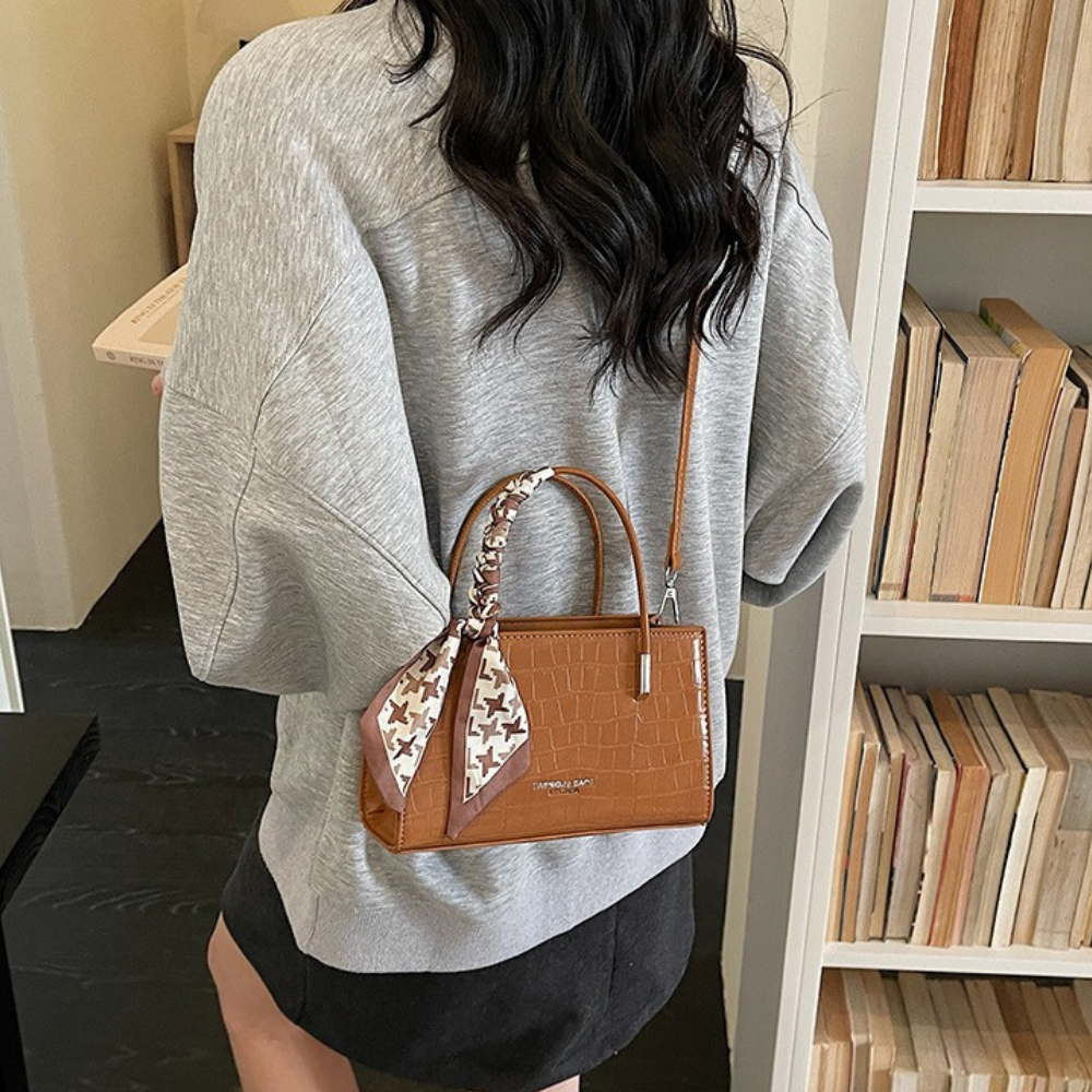 Novera Croc-Embossed Mini Shoulder Bag