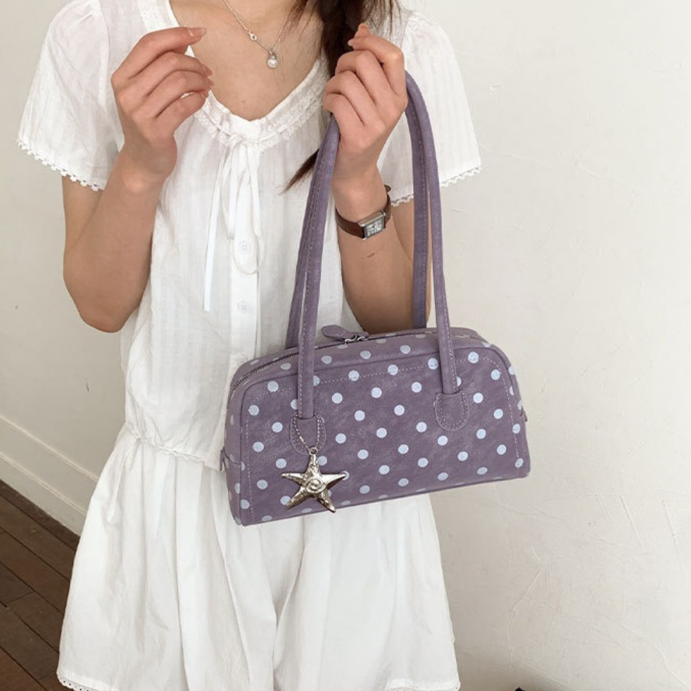 Poléris Polka Dot Barrel Bag