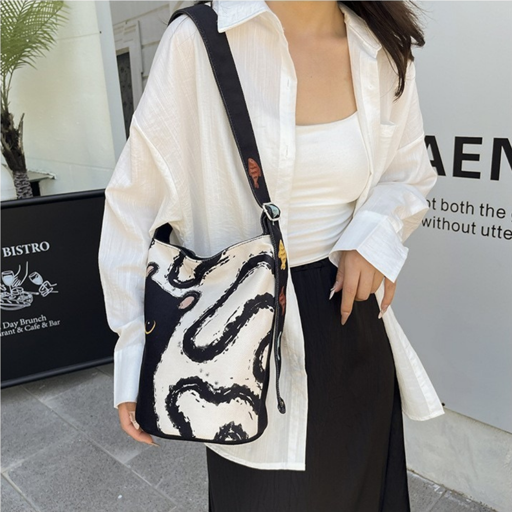 Kerina Printed Bucket Bag