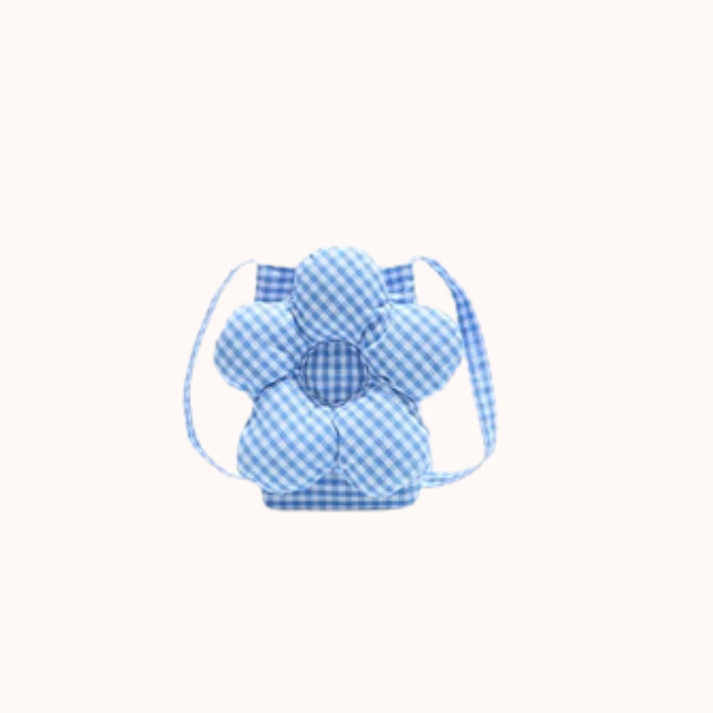 Solenne Gingham Flower Mini Shoulder Bag