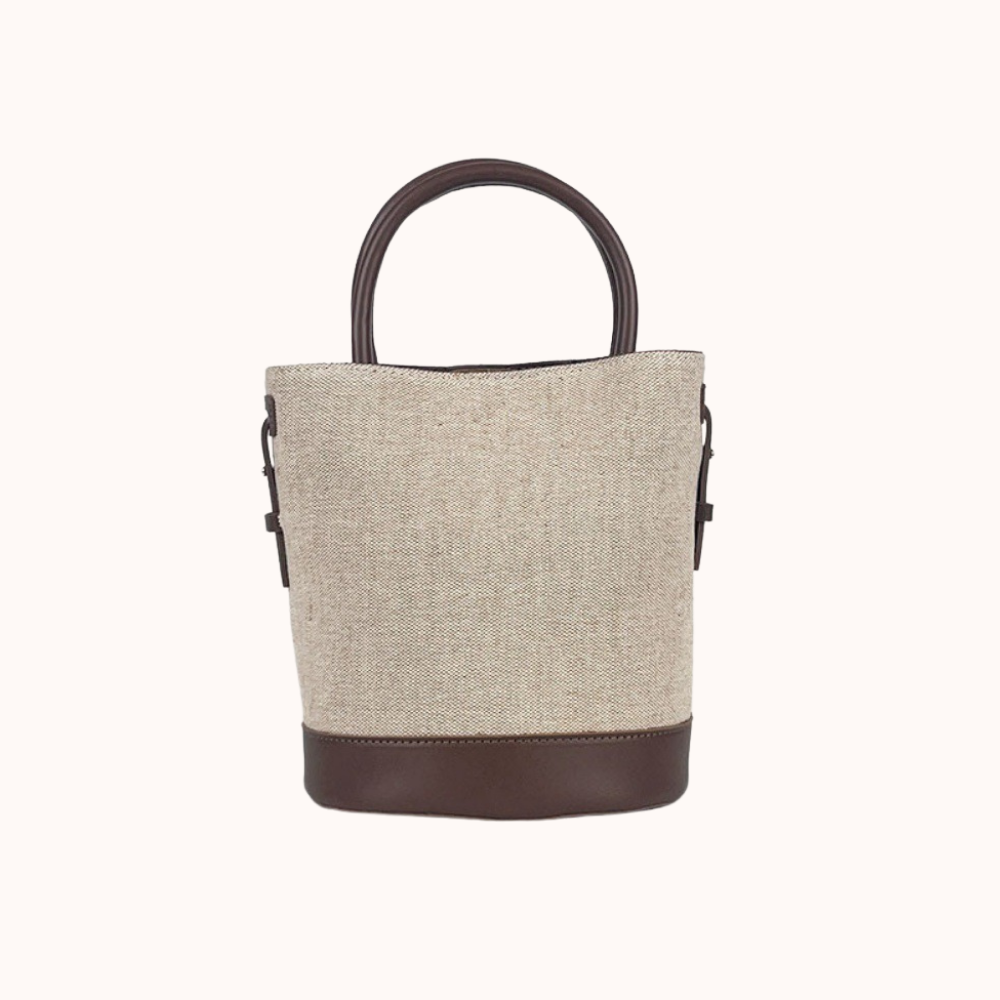 Serah Vegan Leather Crossbody Bucket Bag