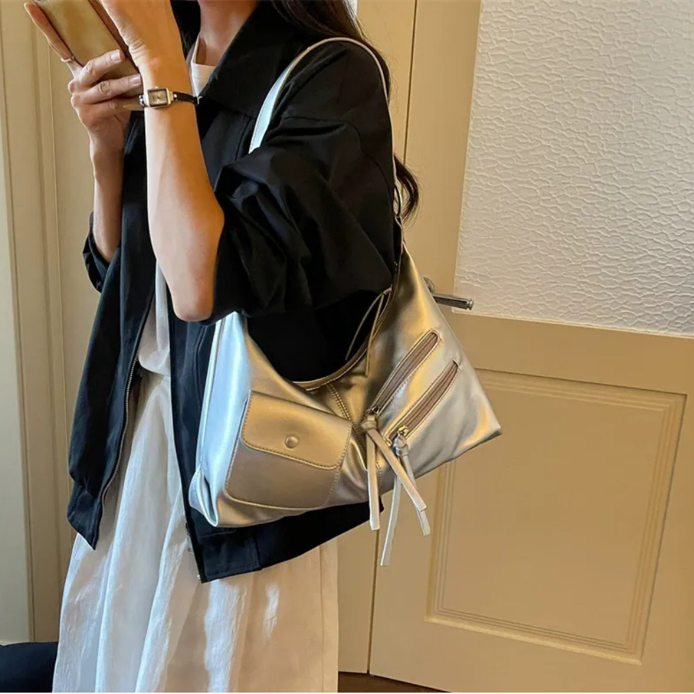 Tazielle Zip Pocket Shoulder Bag