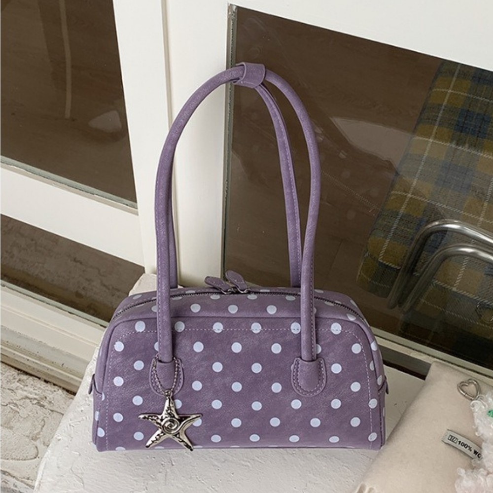 Poléris Polka Dot Barrel Bag