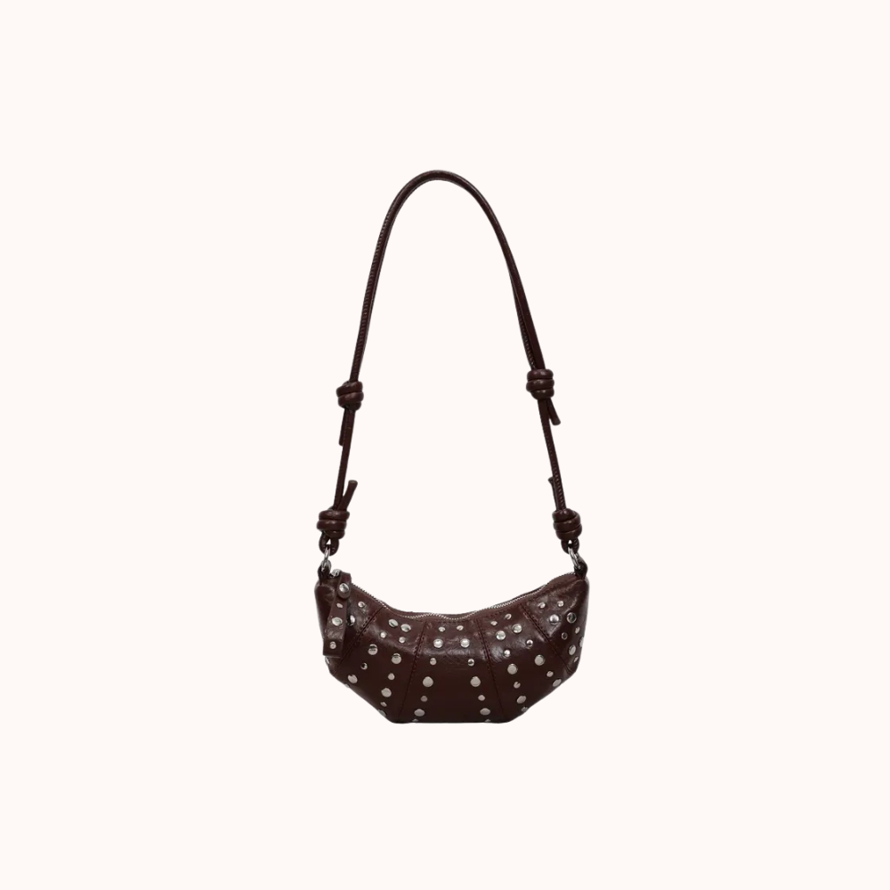Tavrina Studded Croissant Shoulder Bag