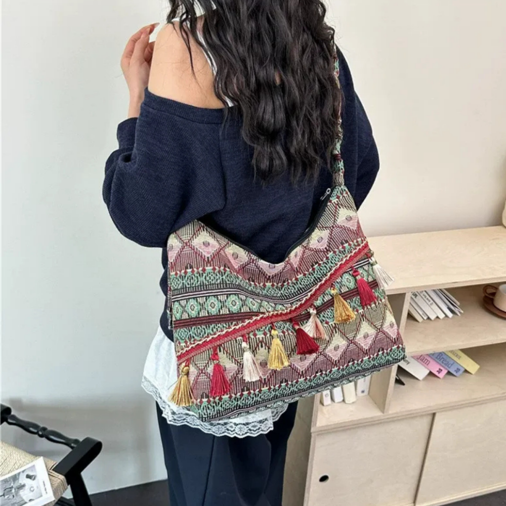 Marivelle Tassel-Trim Tote Bag