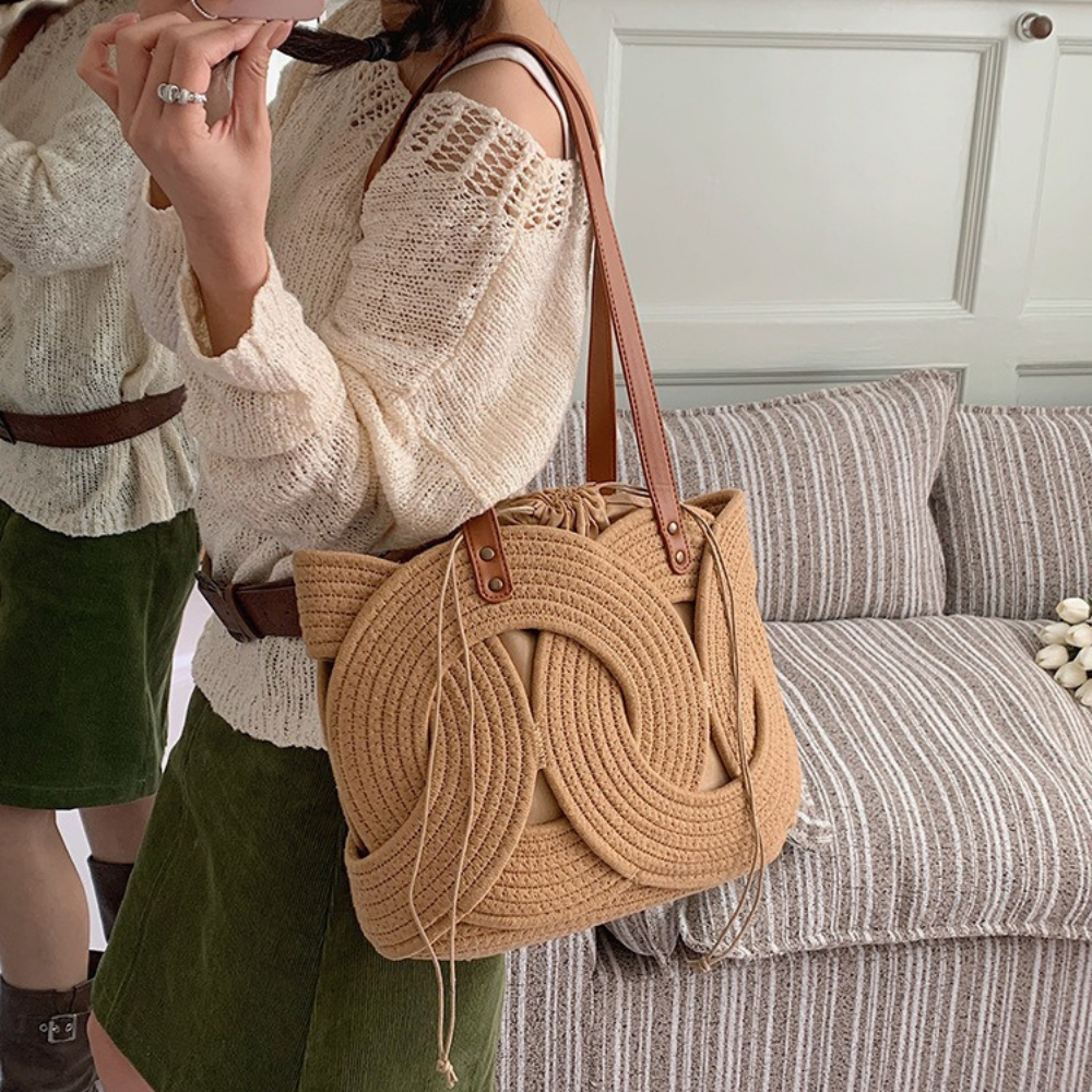 Tyvera Woven Shoulder Bag