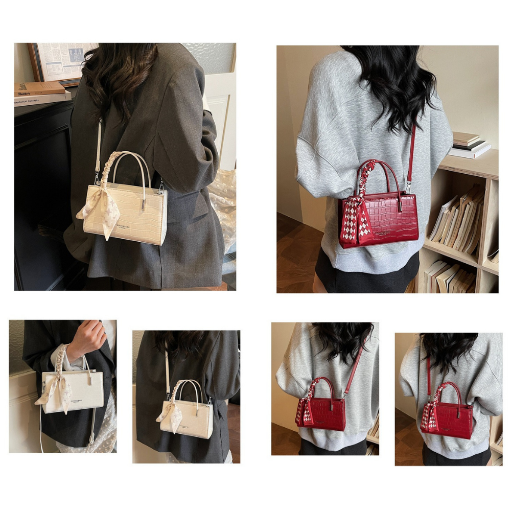Novera Croc-Embossed Mini Shoulder Bag