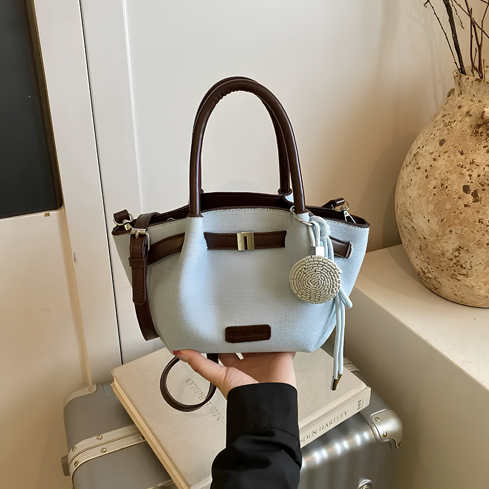 Dovela Contrast-Trim Mini Handbag