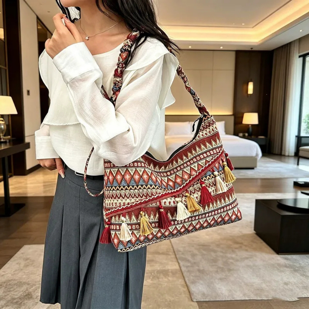 Marivelle Tassel-Trim Tote Bag