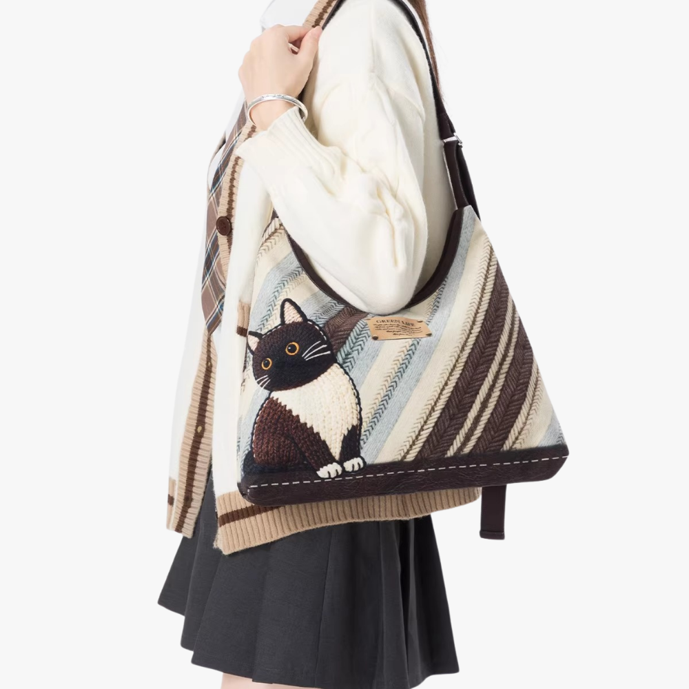 Mistrielle Cat Motif Shoulder Bag