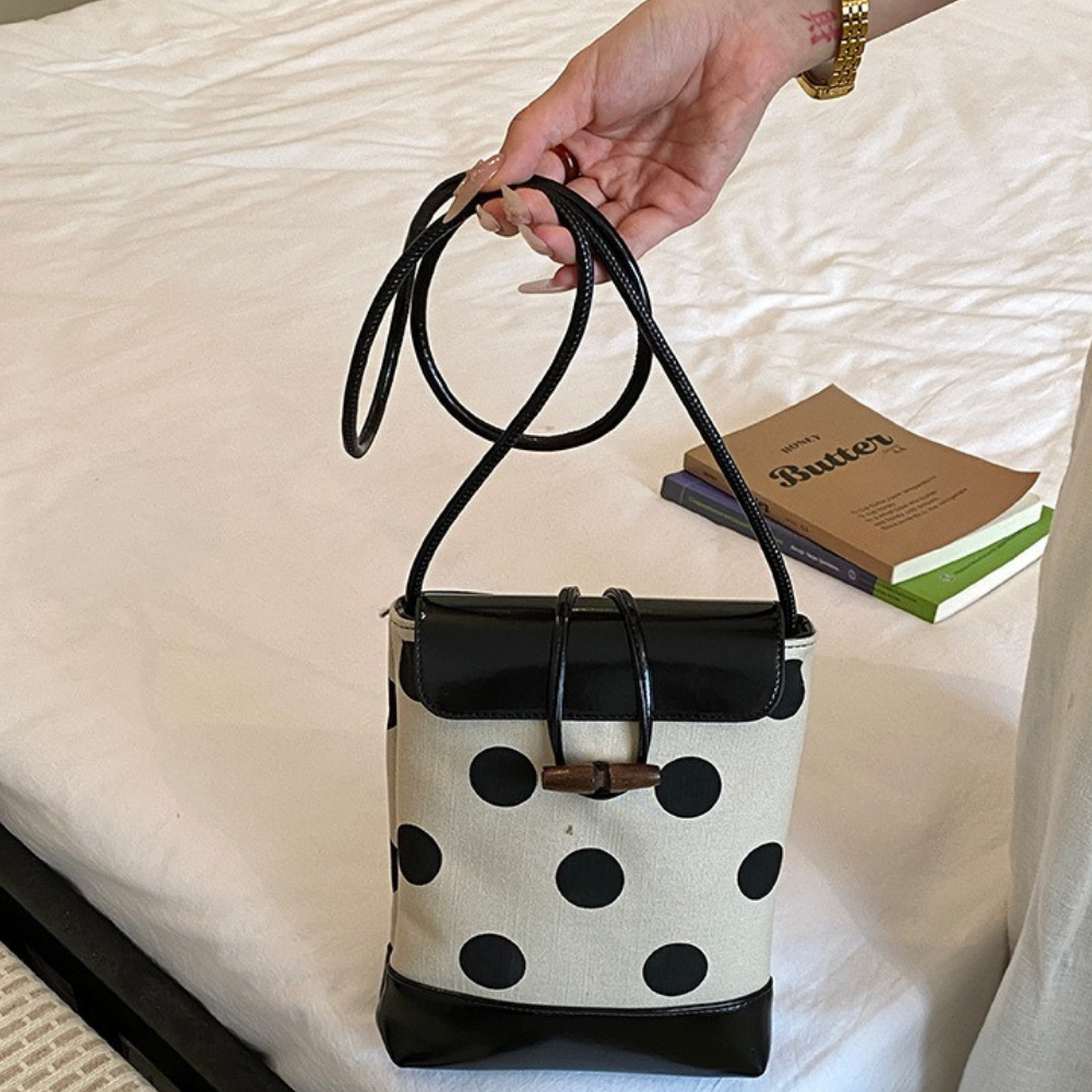 Dotelle Polka Dot Bucket Bag