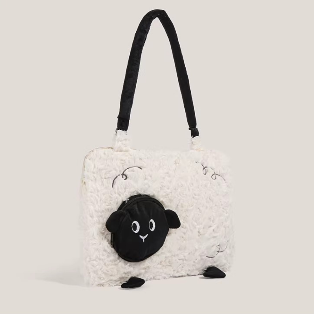 Mielune Plush Sheep Shoulder Bag