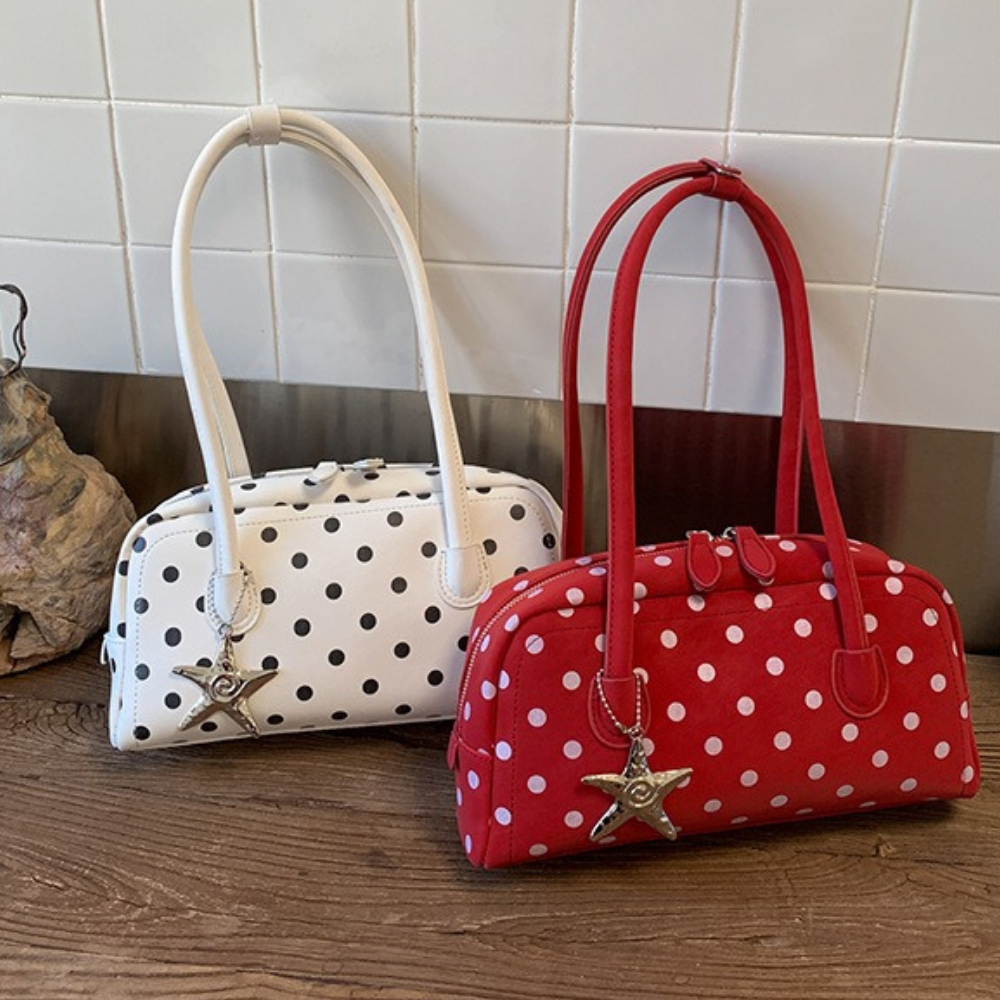 Poléris Polka Dot Barrel Bag