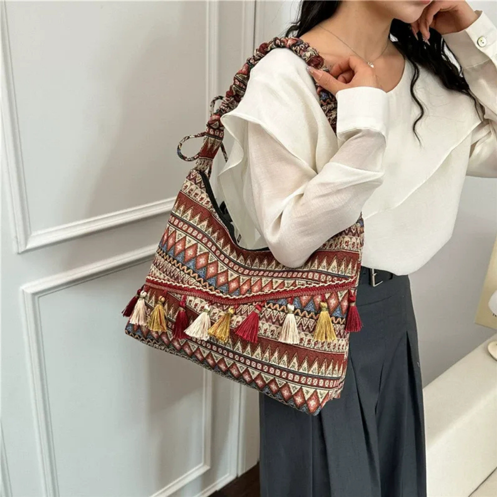 Marivelle Tassel-Trim Tote Bag