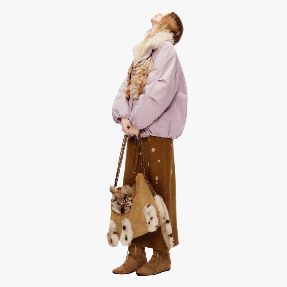 Félinea Faux Fur Cat Shoulder Bag
