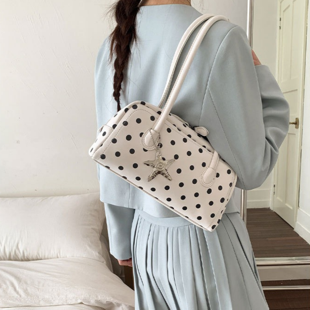 Poléris Polka Dot Barrel Bag