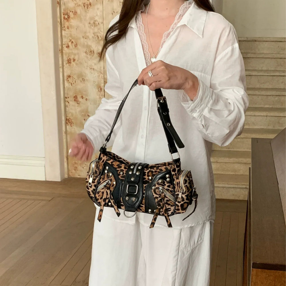 Fauvine Leopard Shoulder Bag