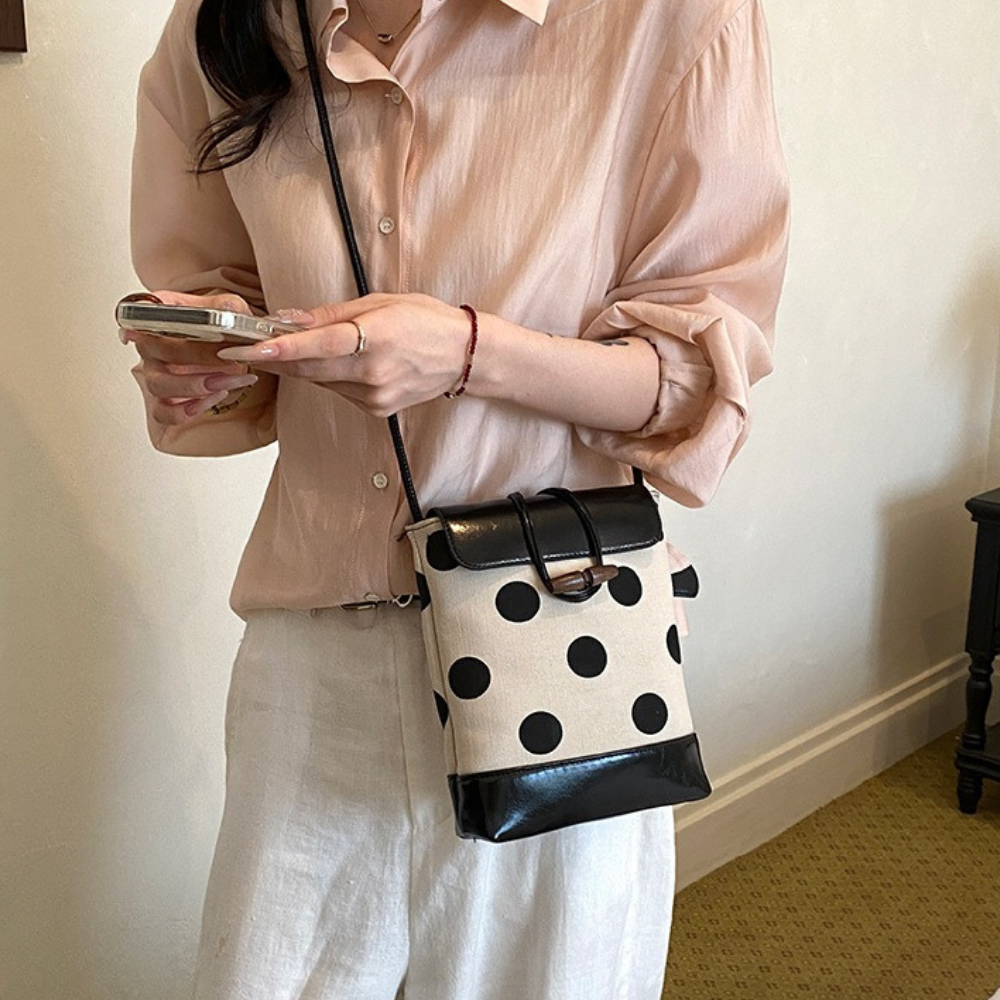 Dotelle Polka Dot Bucket Bag